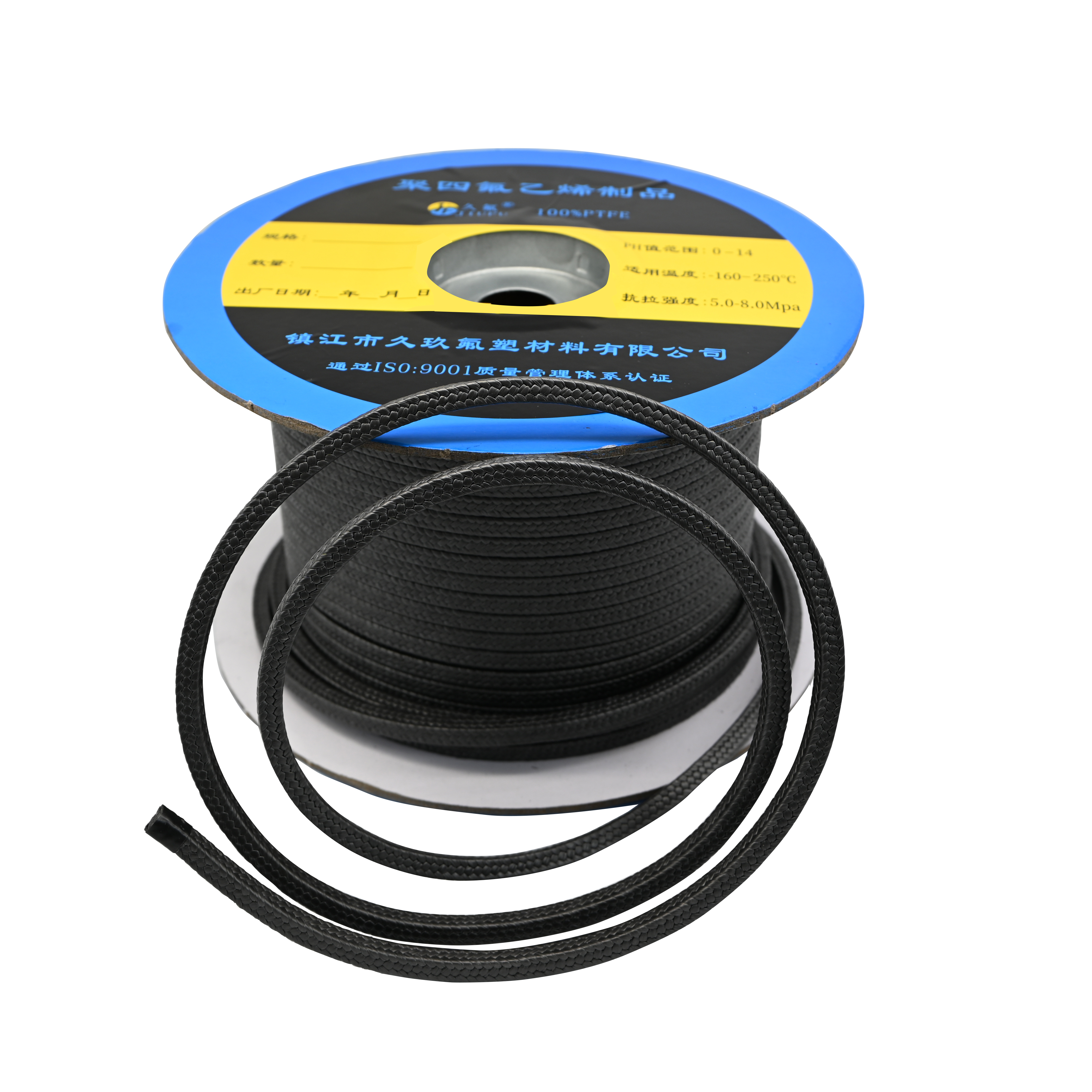 增強(qiáng)聚四氟乙烯盤根 含油黑四氟盤根 四氟密封盤跟 四氟石墨盤根