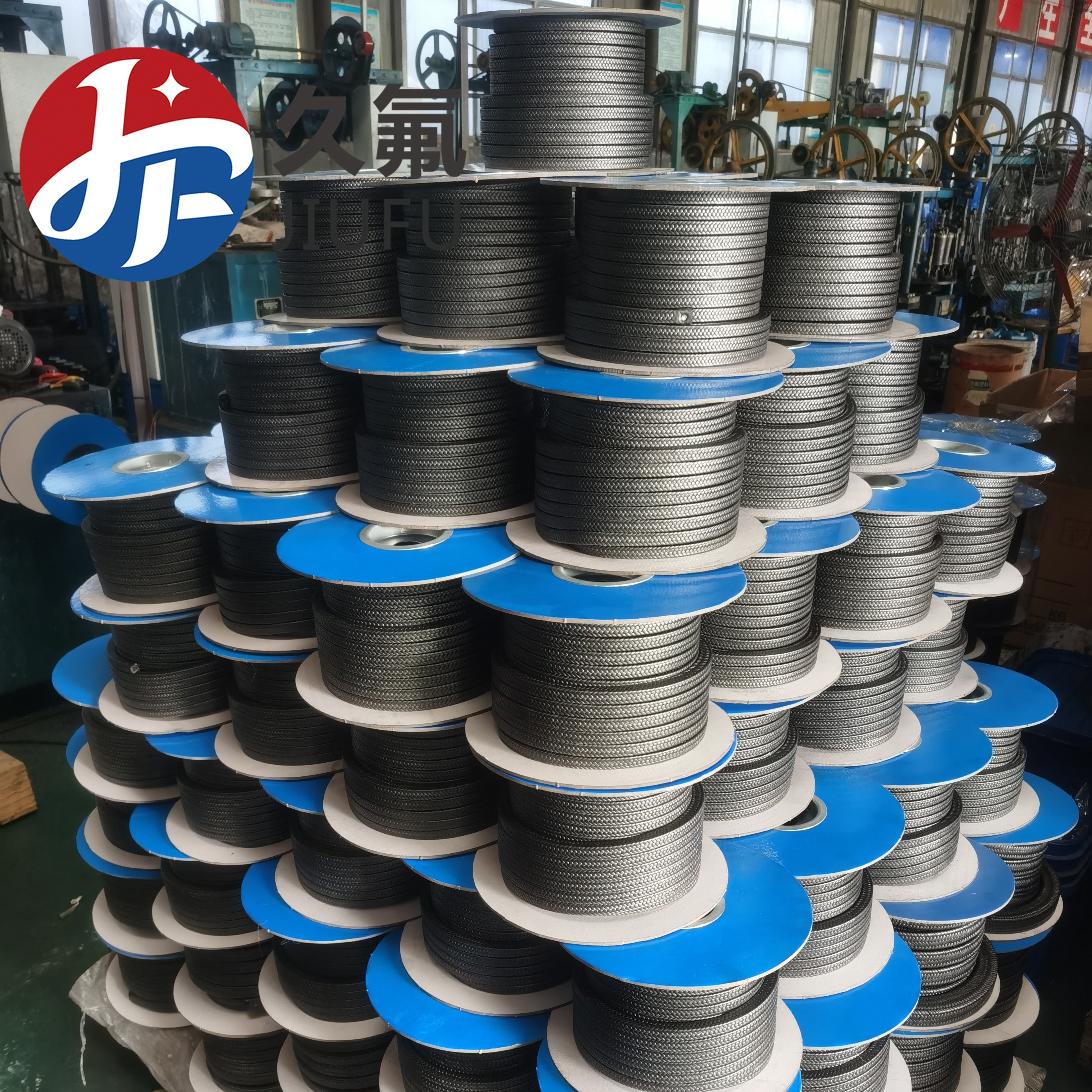 增強(qiáng)聚四氟乙烯盤根 含油黑四氟盤根 四氟密封盤跟 四氟石墨盤根