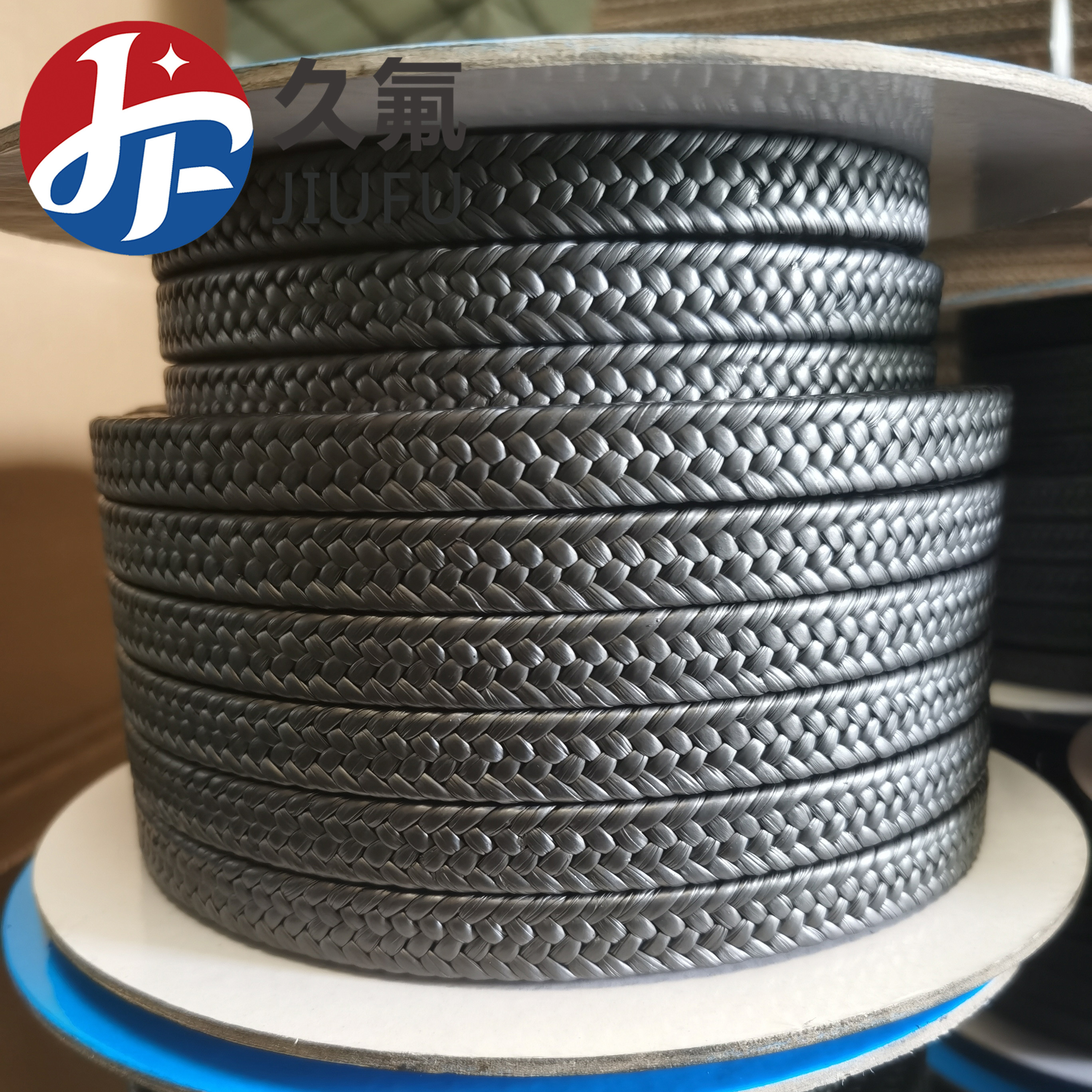 增強(qiáng)聚四氟乙烯盤根 含油黑四氟盤根 四氟密封盤跟 四氟石墨盤根